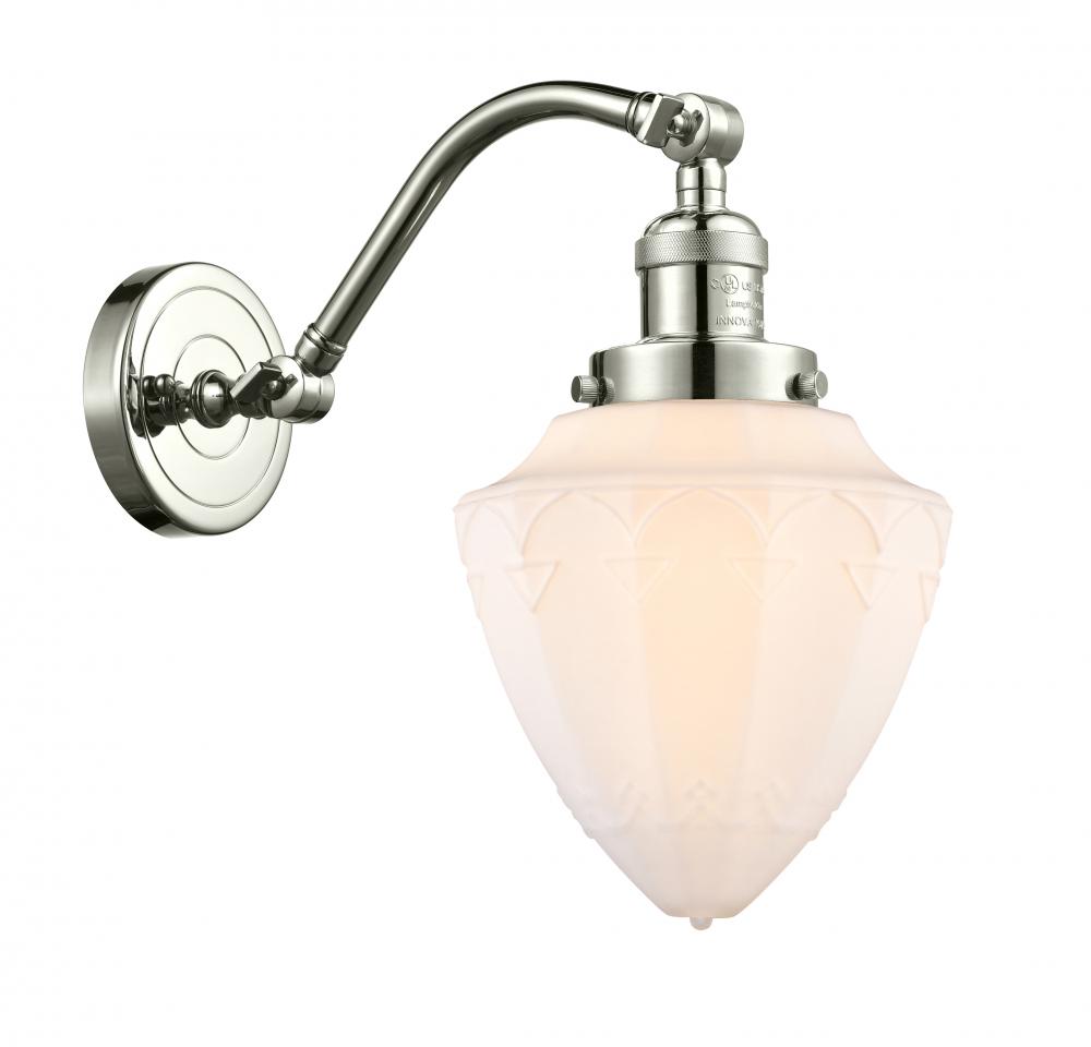 Bullet - 1 Light - 7 inch - Polished Nickel - Sconce