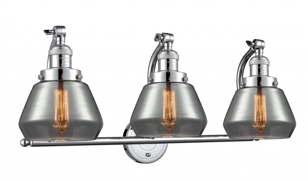 Fulton - 3 Light - 28 inch - Polished Chrome - Bath Vanity Light