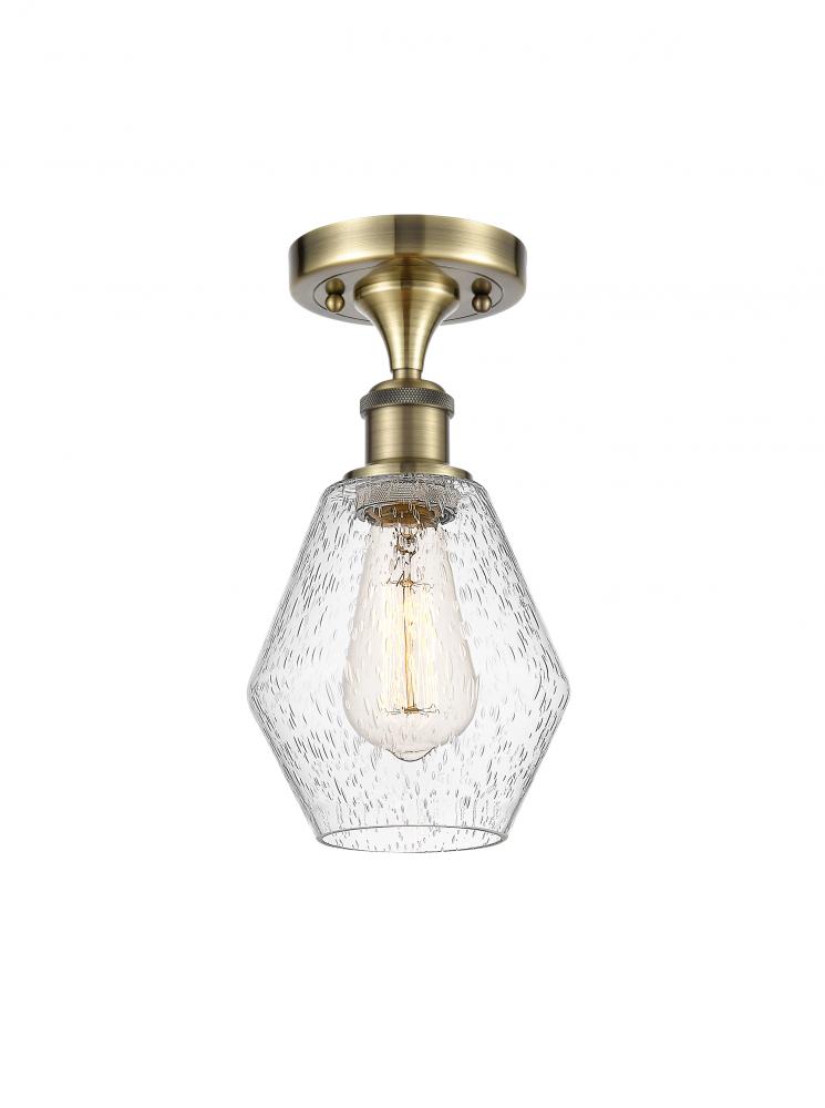 Cindyrella - 1 Light - 6 inch - Antique Brass - Semi-Flush Mount