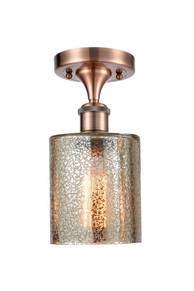 Cobbleskill - 1 Light - 5 inch - Antique Copper - Semi-Flush Mount