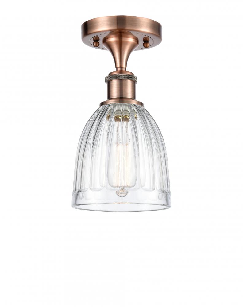 Brookfield - 1 Light - 6 inch - Antique Copper - Semi-Flush Mount