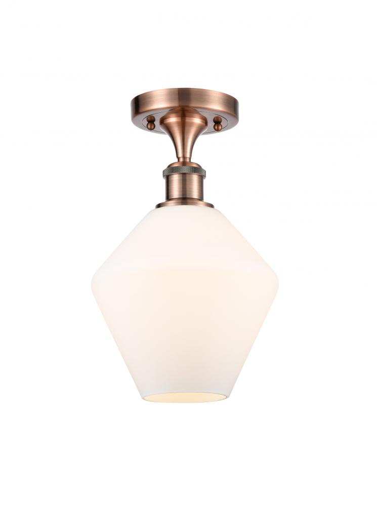 Cindyrella - 1 Light - 8 inch - Antique Copper - Semi-Flush Mount