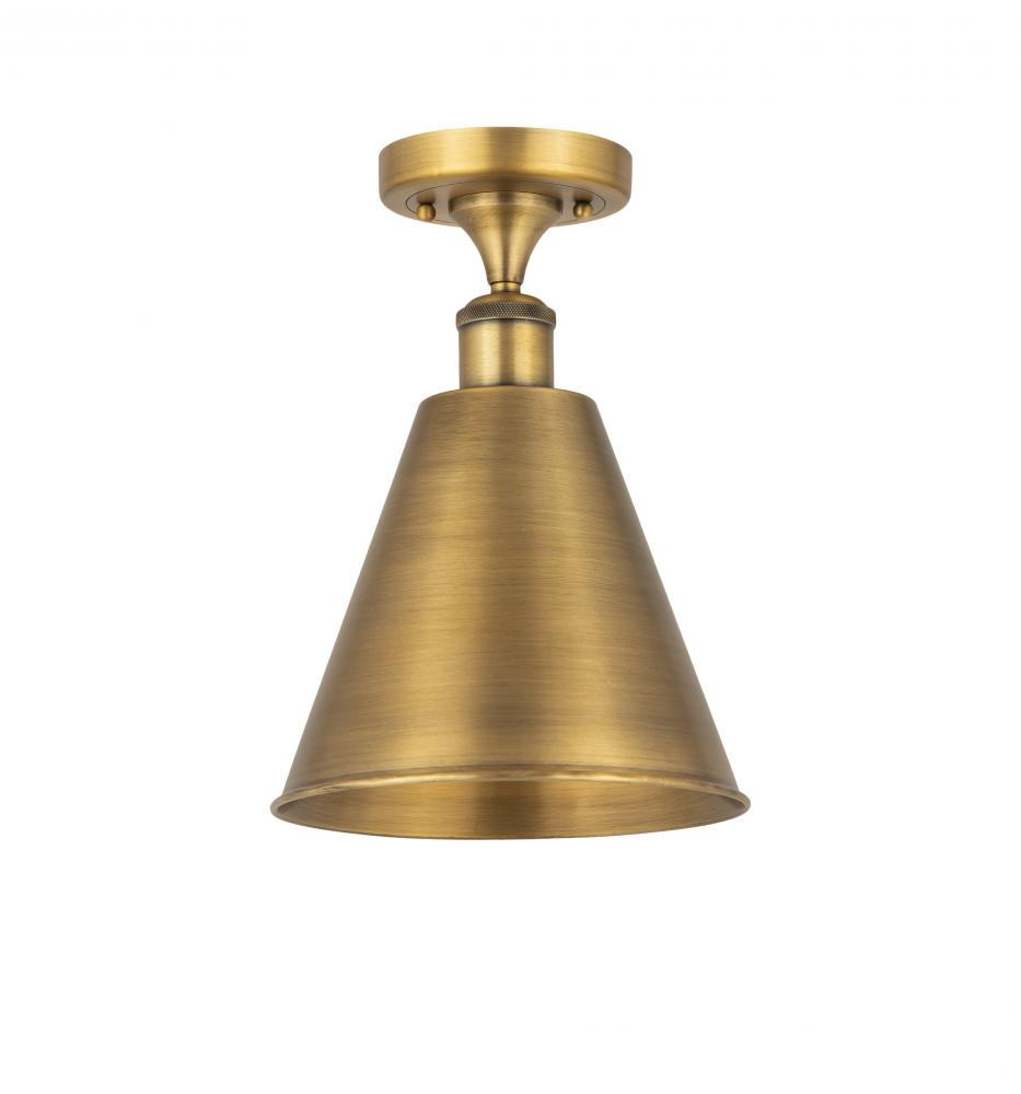 Berkshire - 1 Light - 8 inch - Brushed Brass - Semi-Flush Mount