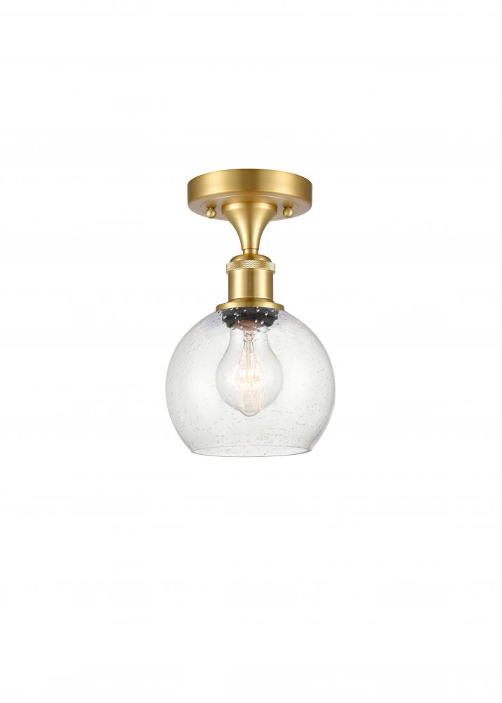 Athens - 1 Light - 6 inch - Satin Gold - Semi-Flush Mount