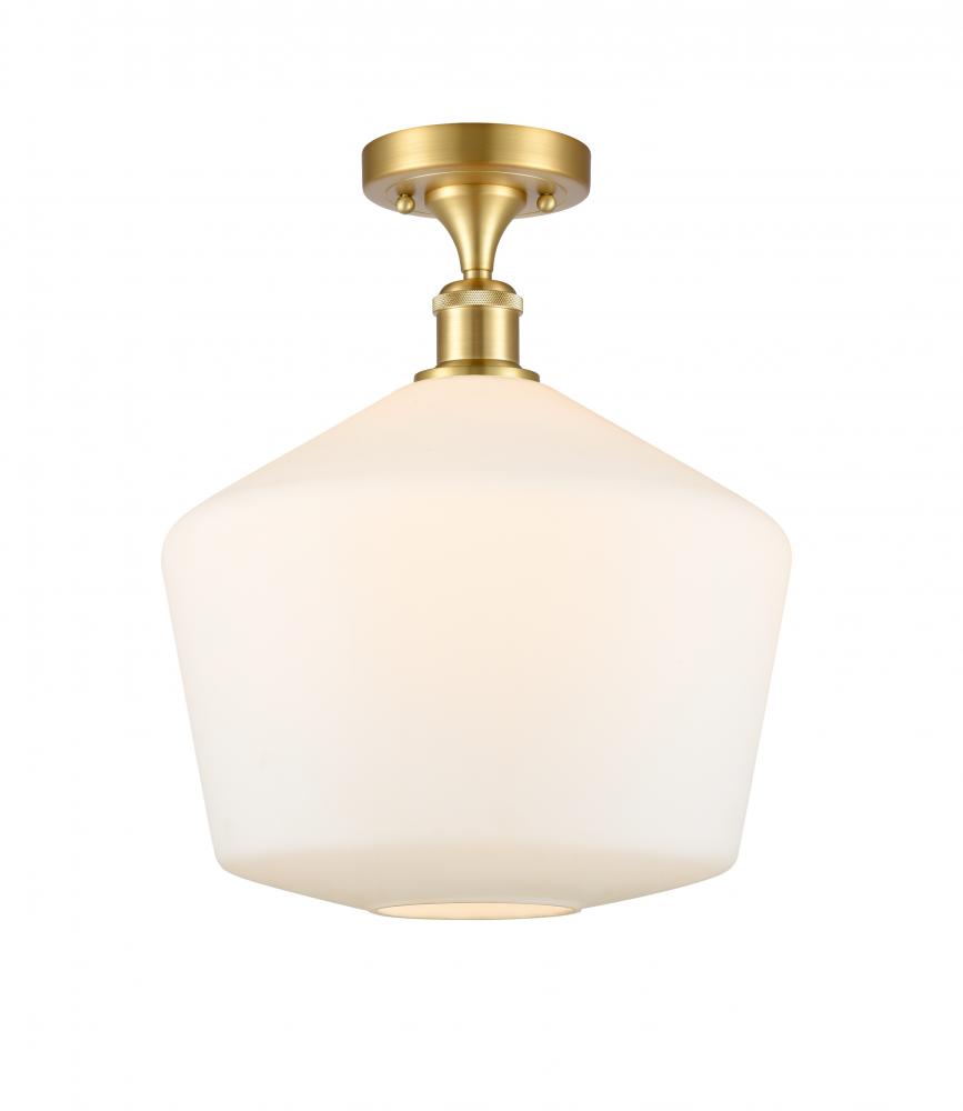 Cindyrella - 1 Light - 12 inch - Satin Gold - Semi-Flush Mount