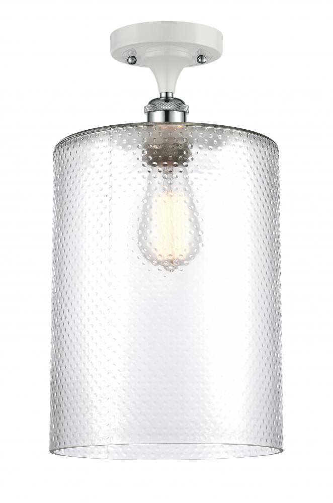 Cobbleskill - 1 Light - 9 inch - White Polished Chrome - Semi-Flush Mount