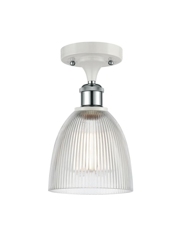 Castile - 1 Light - 6 inch - White Polished Chrome - Semi-Flush Mount