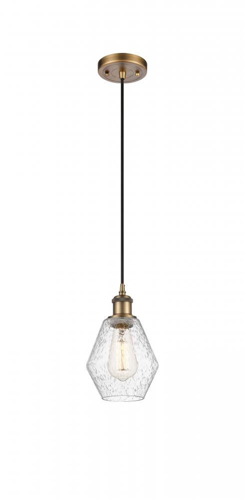 Cindyrella - 1 Light - 6 inch - Brushed Brass - Cord hung - Mini Pendant