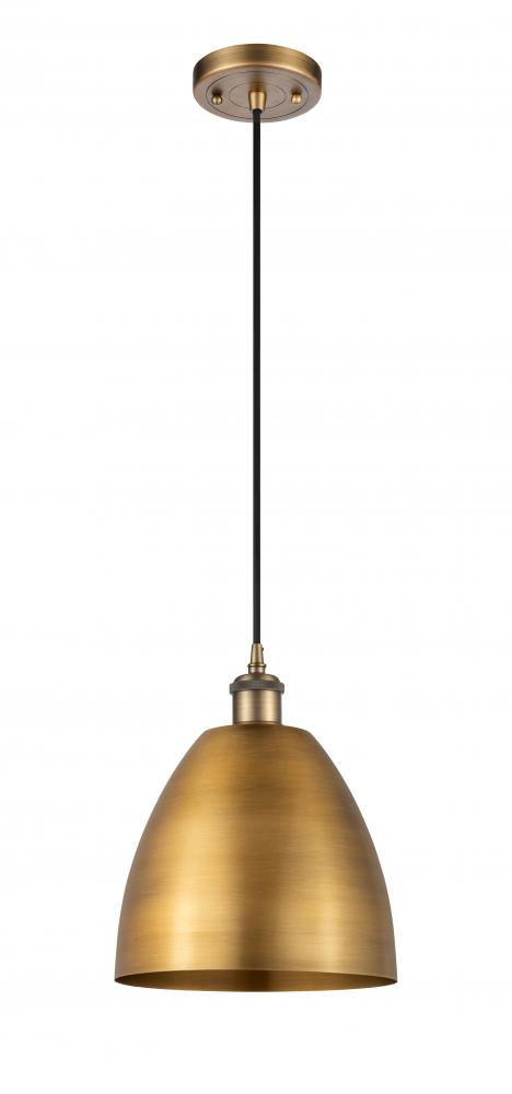 Bristol - 1 Light - 9 inch - Brushed Brass - Cord hung - Mini Pendant