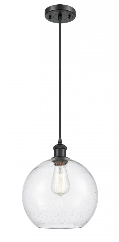 Athens - 1 Light - 10 inch - Matte Black - Cord hung - Mini Pendant