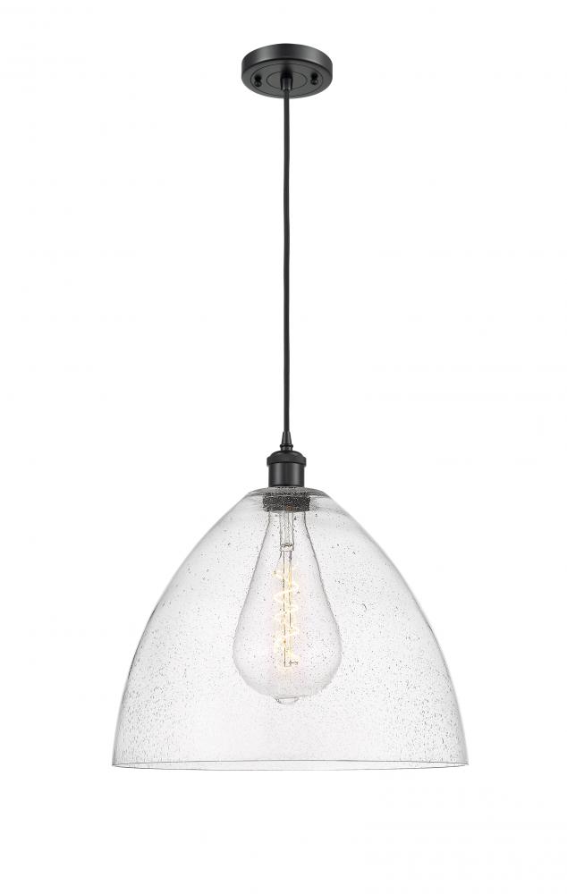 Bristol - 1 Light - 16 inch - Matte Black - Cord hung - Pendant