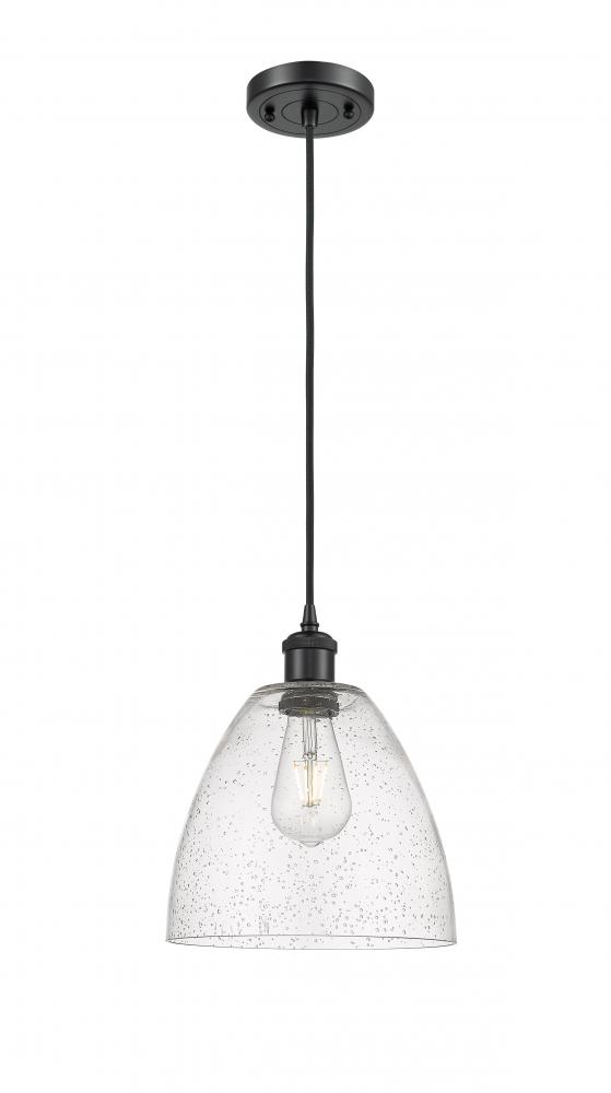 Bristol - 1 Light - 9 inch - Matte Black - Cord hung - Mini Pendant