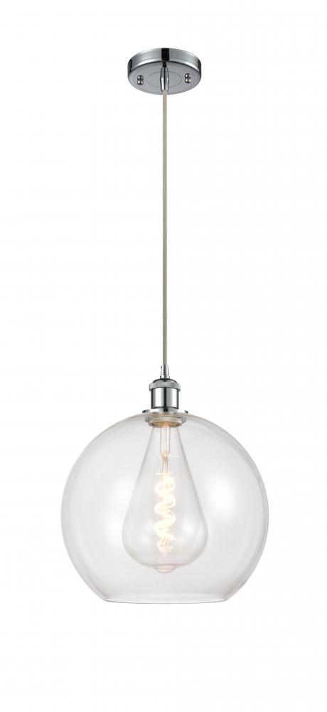 Athens - 1 Light - 12 inch - Polished Chrome - Cord hung - Mini Pendant