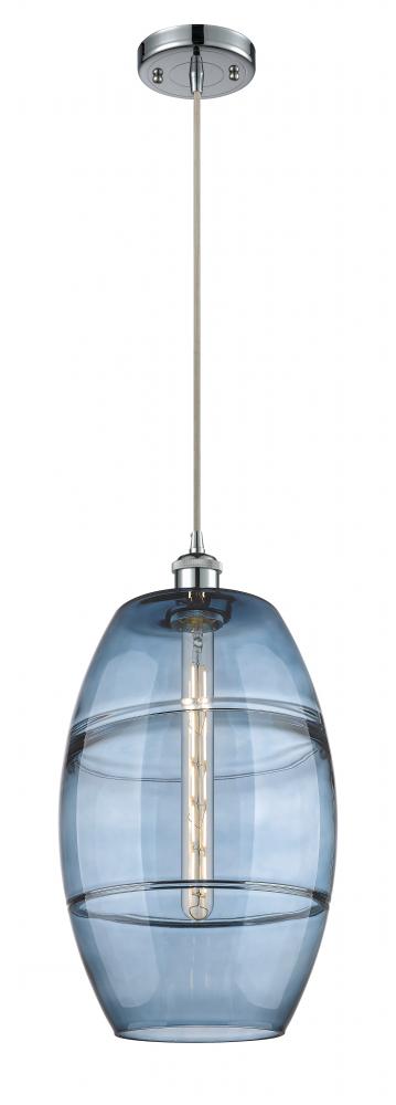 Vaz - 1 Light - 10 inch - Polished Chrome - Cord hung - Mini Pendant