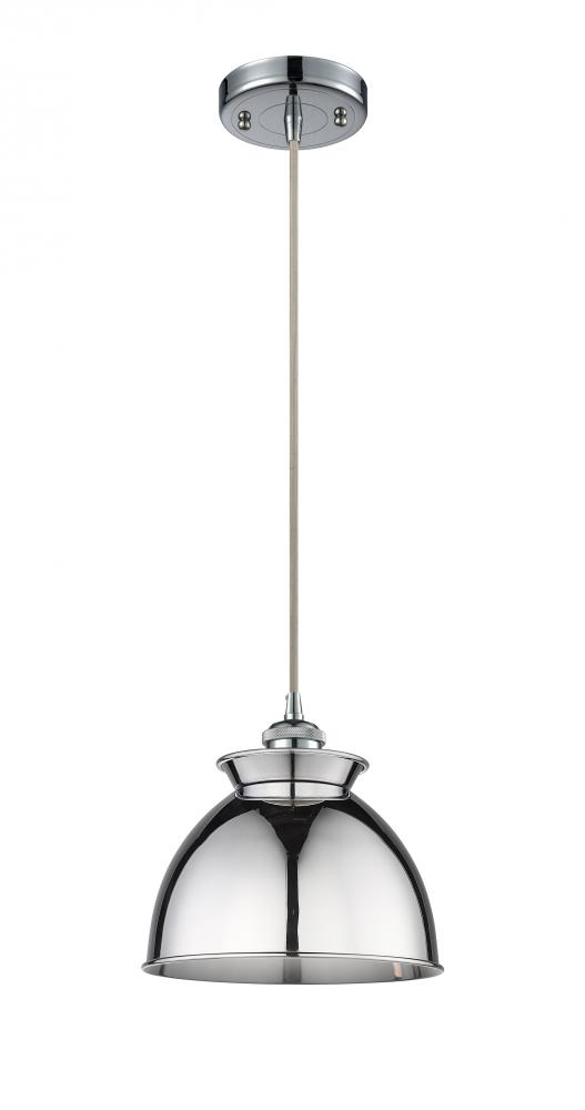 Adirondack - 1 Light - 8 inch - Polished Chrome - Cord hung - Mini Pendant