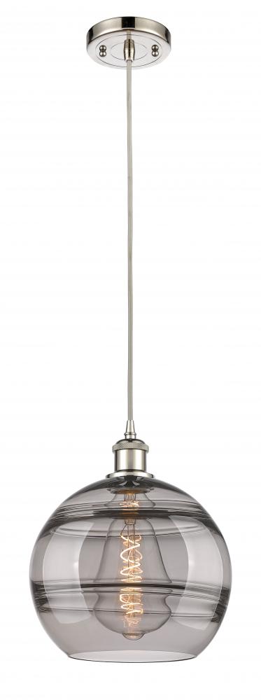 Rochester - 1 Light - 10 inch - Polished Nickel - Cord hung - Mini Pendant