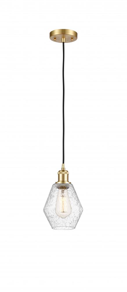 Cindyrella - 1 Light - 6 inch - Satin Gold - Cord hung - Mini Pendant