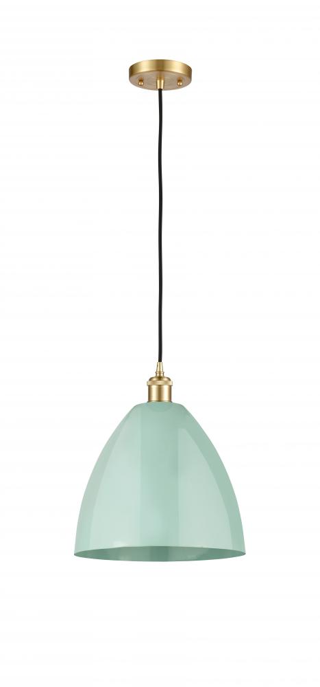 Plymouth - 1 Light - 12 inch - Satin Gold - Cord hung - Mini Pendant