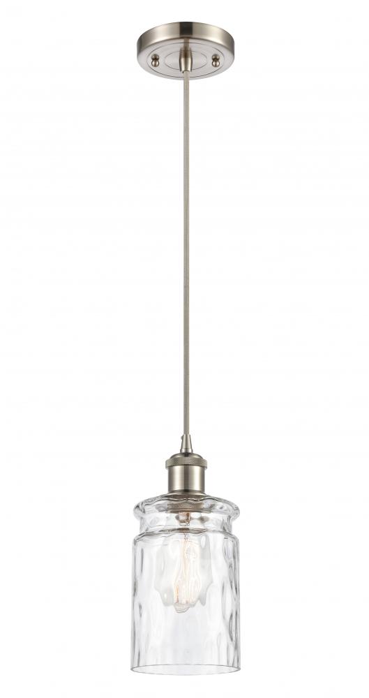 Candor - 1 Light - 5 inch - Brushed Satin Nickel - Cord hung - Mini Pendant