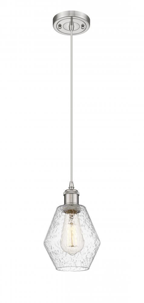 Cindyrella - 1 Light - 6 inch - Brushed Satin Nickel - Cord hung - Mini Pendant