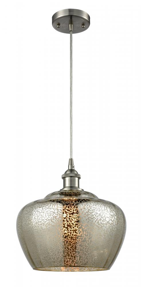 Fenton - 1 Light - 11 inch - Brushed Satin Nickel - Cord hung - Mini Pendant