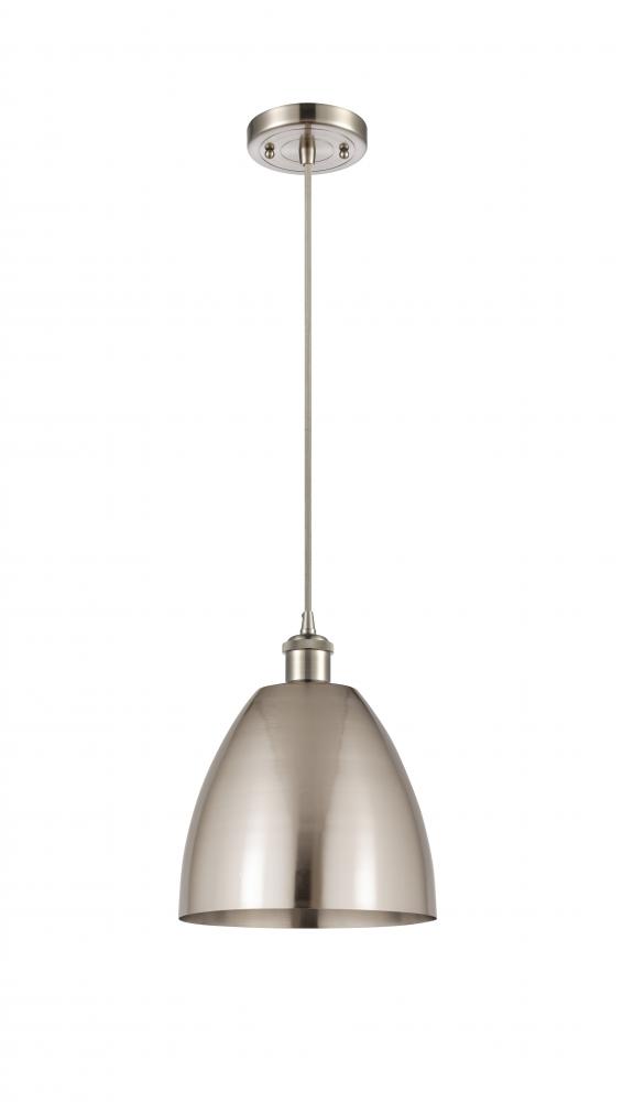 Bristol - 1 Light - 9 inch - Brushed Satin Nickel - Cord hung - Mini Pendant