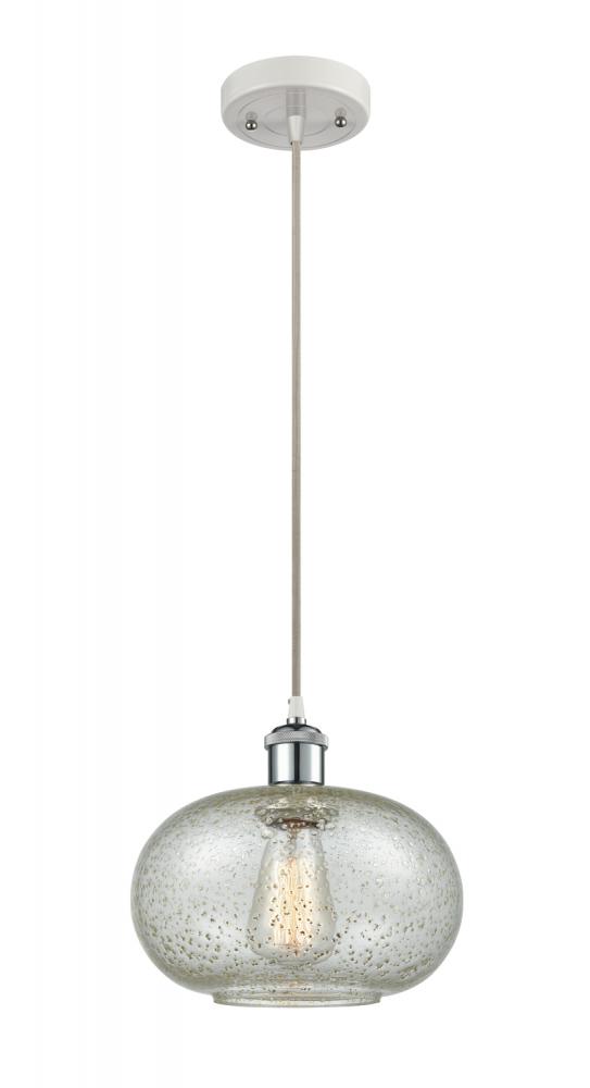 Gorham - 1 Light - 10 inch - White Polished Chrome - Cord hung - Mini Pendant