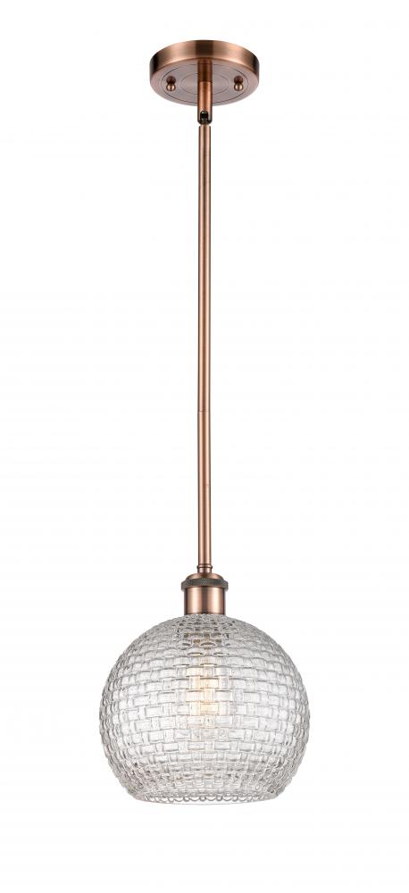 Athens - 1 Light - 8 inch - Antique Copper - Mini Pendant