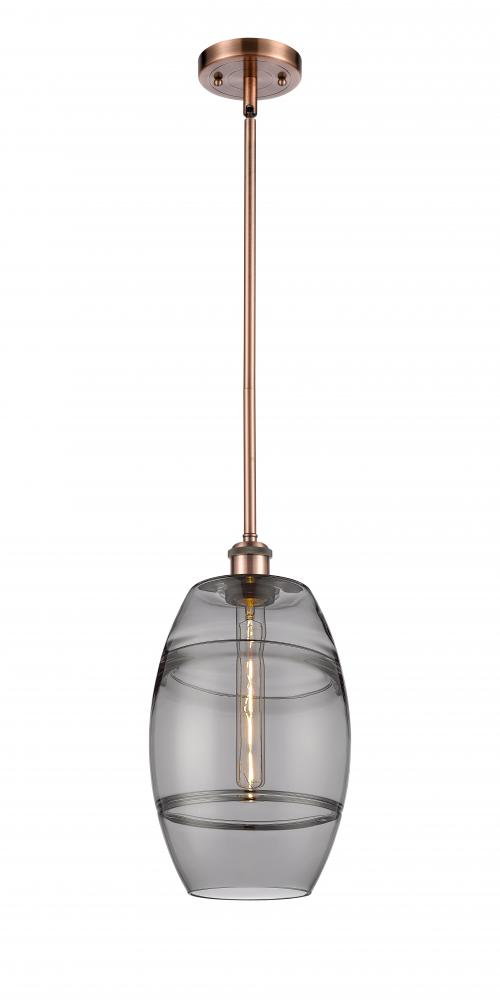 Vaz - 1 Light - 8 inch - Antique Copper - Mini Pendant