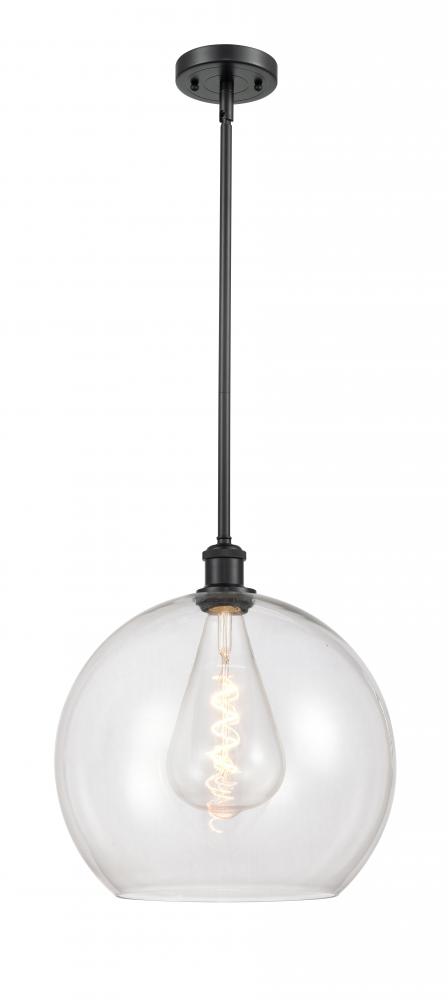 Athens - 1 Light - 14 inch - Matte Black - Pendant