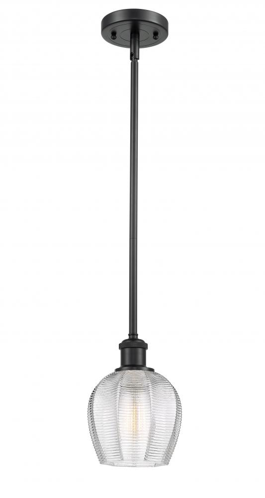 Norfolk - 1 Light - 6 inch - Matte Black - Mini Pendant