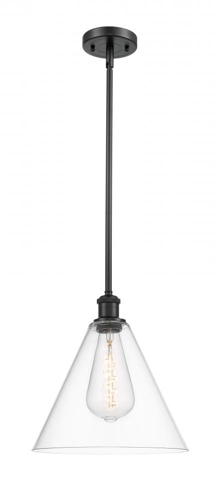 Berkshire - 1 Light - 12 inch - Matte Black - Mini Pendant