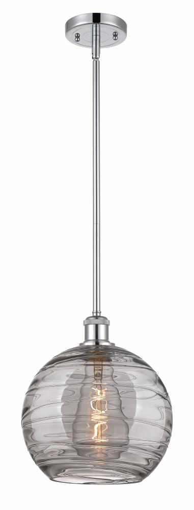 Athens Deco Swirl - 1 Light - 10 inch - Polished Chrome - Mini Pendant