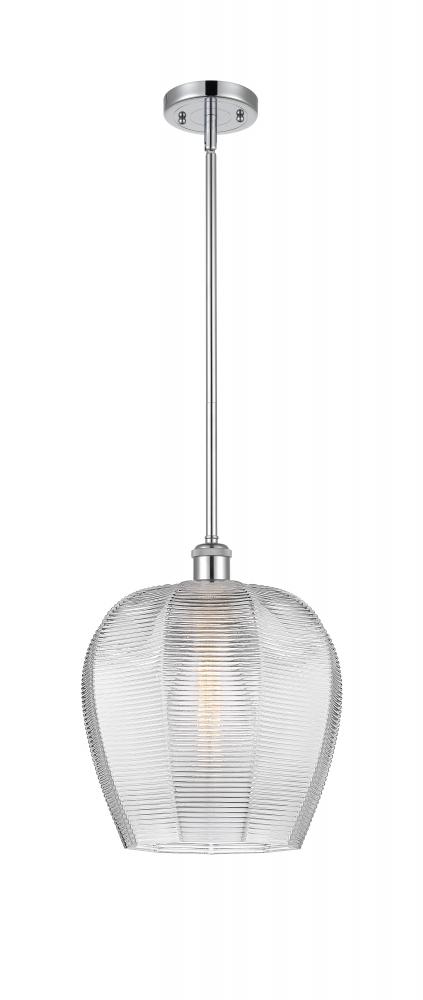 Norfolk - 1 Light - 12 inch - Polished Chrome - Mini Pendant