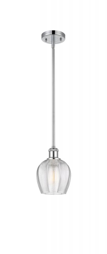 Norfolk - 1 Light - 6 inch - Polished Chrome - Mini Pendant