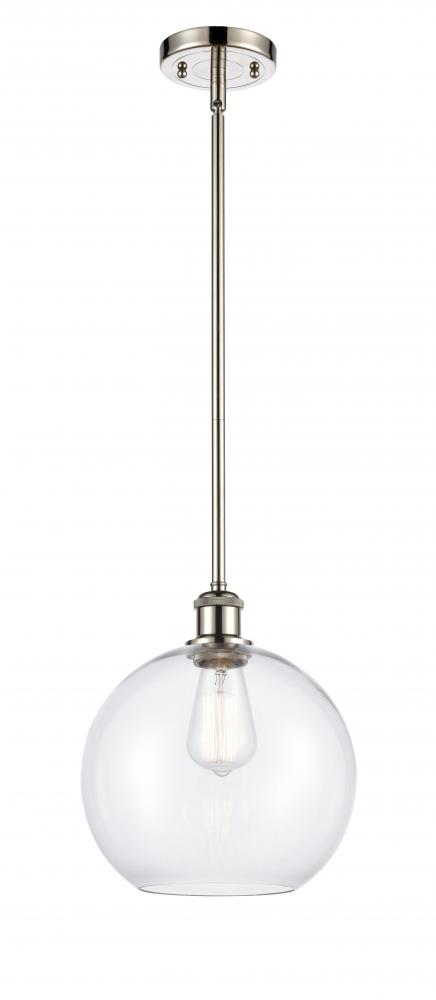 Athens - 1 Light - 10 inch - Polished Nickel - Mini Pendant