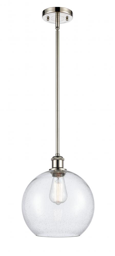 Athens - 1 Light - 10 inch - Polished Nickel - Mini Pendant