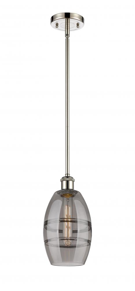 Vaz - 1 Light - 6 inch - Polished Nickel - Mini Pendant