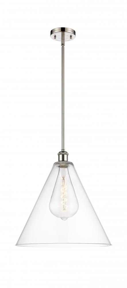 Berkshire - 1 Light - 16 inch - Polished Nickel - Pendant