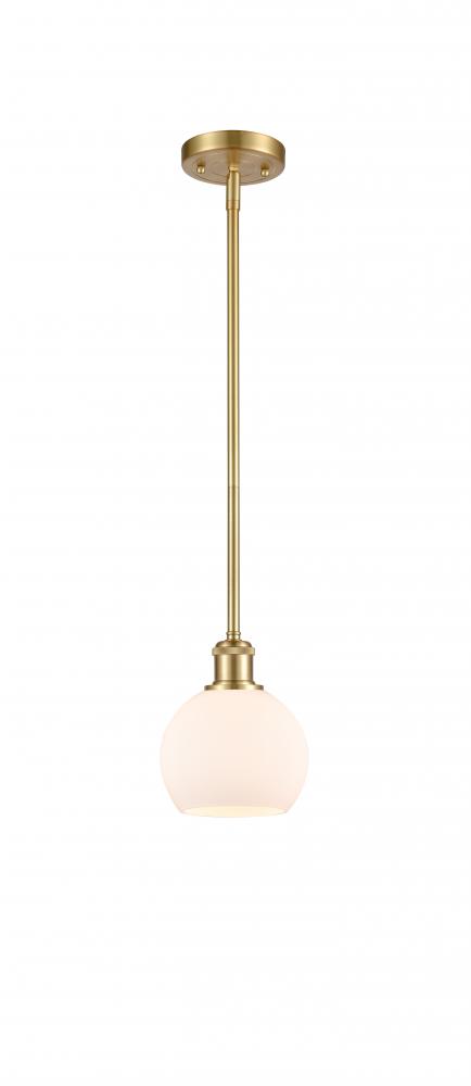 Athens - 1 Light - 6 inch - Satin Gold - Mini Pendant