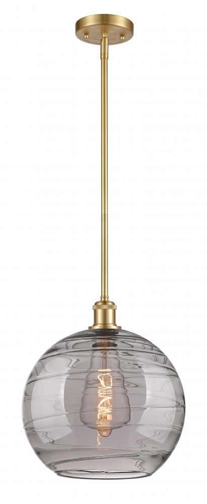 Athens Deco Swirl - 1 Light - 12 inch - Satin Gold - Mini Pendant