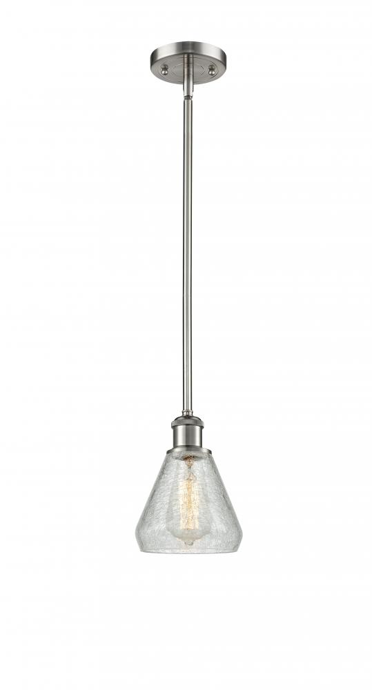 Conesus - 1 Light - 6 inch - Brushed Satin Nickel - Mini Pendant