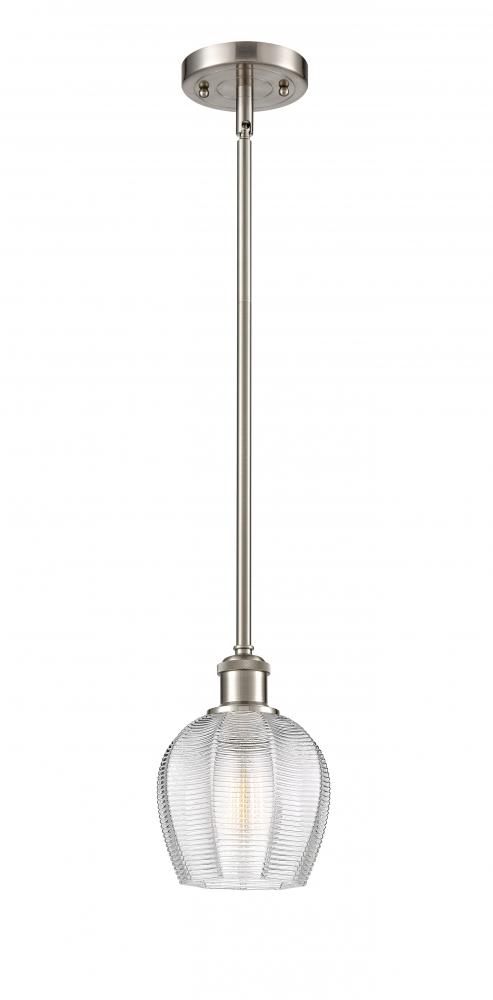 Norfolk - 1 Light - 6 inch - Brushed Satin Nickel - Mini Pendant