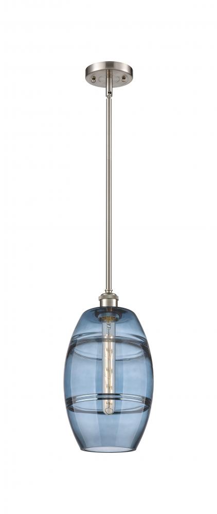 Vaz - 1 Light - 8 inch - Brushed Satin Nickel - Mini Pendant