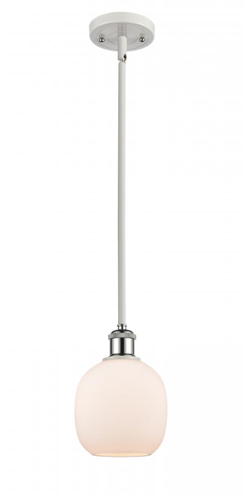 Belfast - 1 Light - 6 inch - White Polished Chrome - Mini Pendant