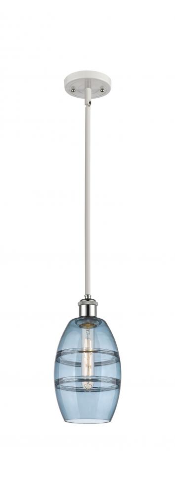 Vaz - 1 Light - 6 inch - White Polished Chrome - Mini Pendant