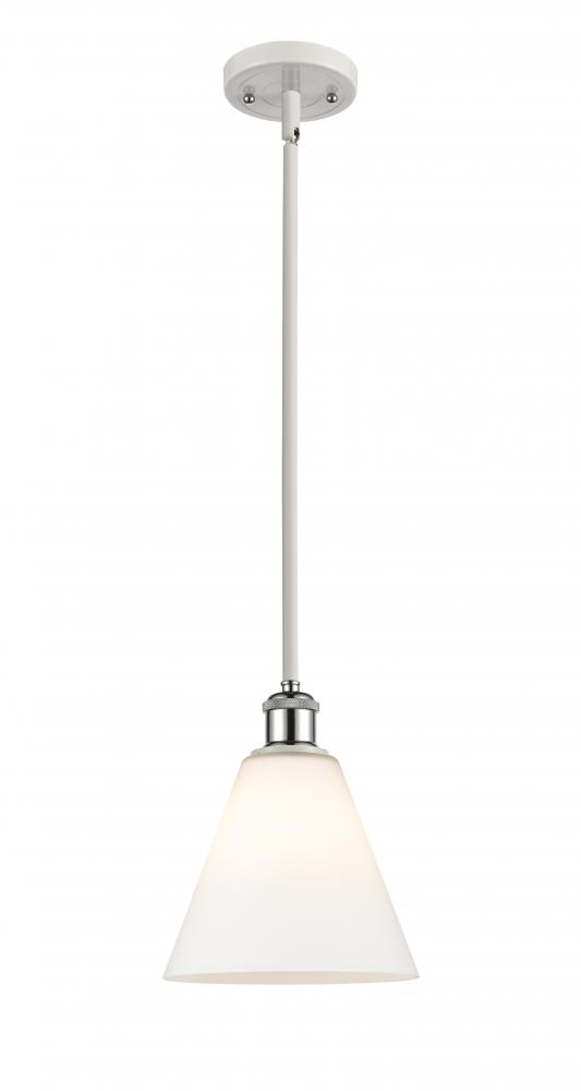 Berkshire - 1 Light - 8 inch - White Polished Chrome - Mini Pendant