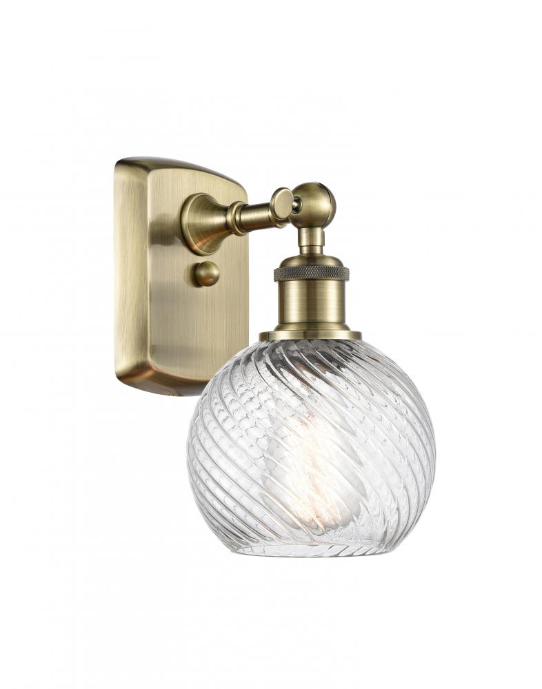 Small Twisted Swirl 1 Light Sconce part of the Ballston Collection