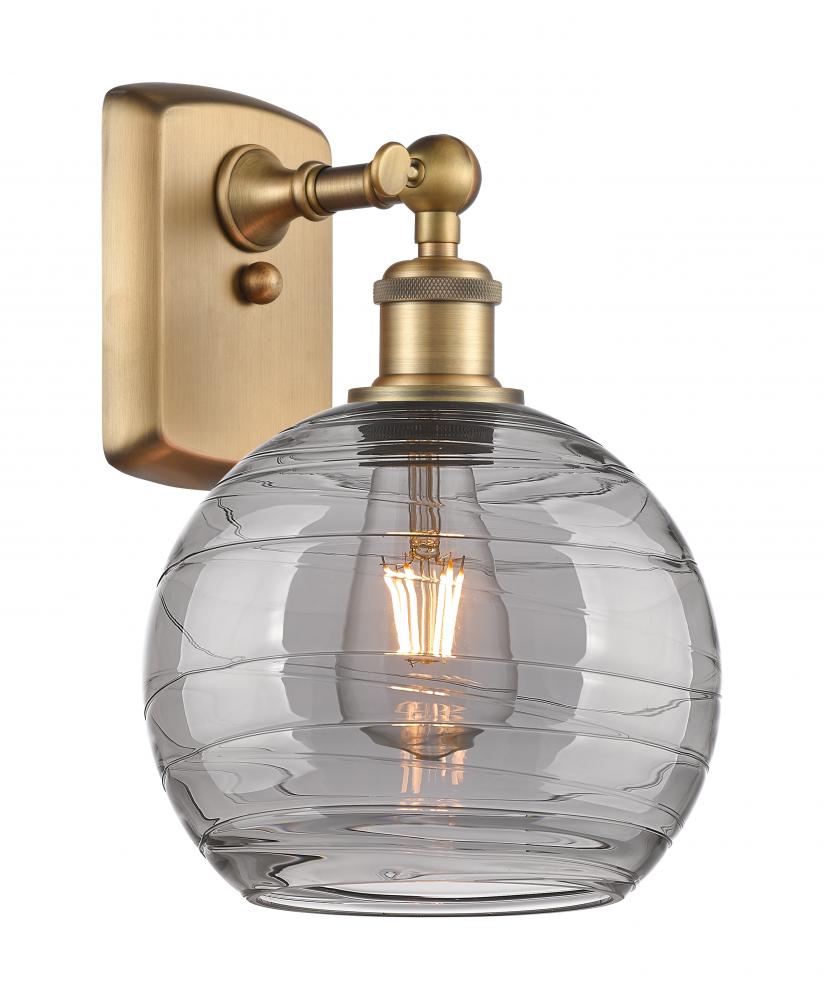 Athens Deco Swirl - 1 Light - 8 inch - Brushed Brass - Sconce