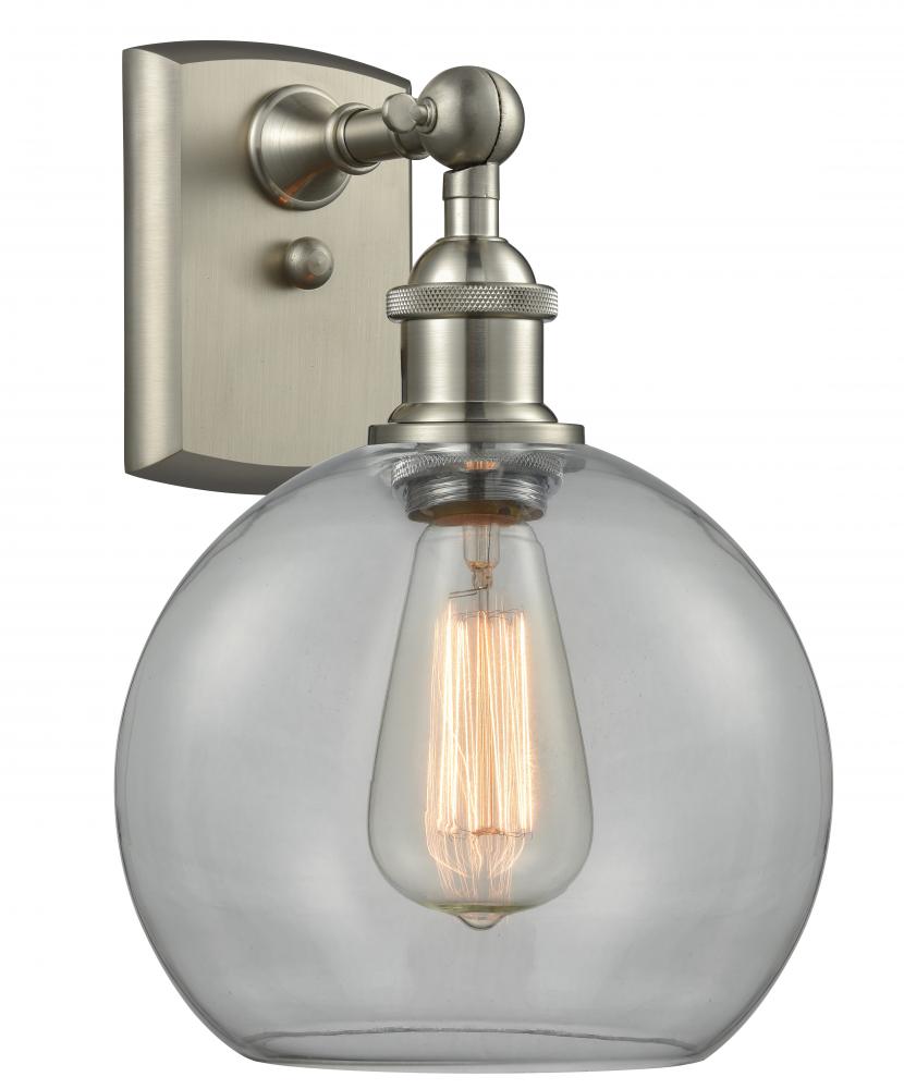 Athens - 1 Light - 8 inch - Brushed Satin Nickel - Sconce